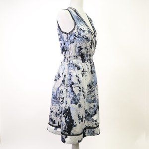 Simply Vera Wang Dress Sleeveless Blue & White  Size -PM